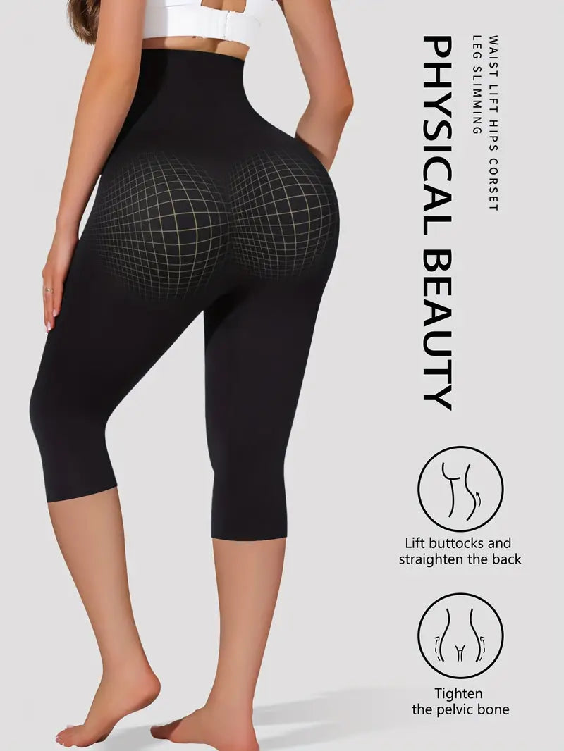 ليݣين نسائي عالي الخصر بتأثير نحت ورفع – مثالي للرياضة أو الحياة اليومية