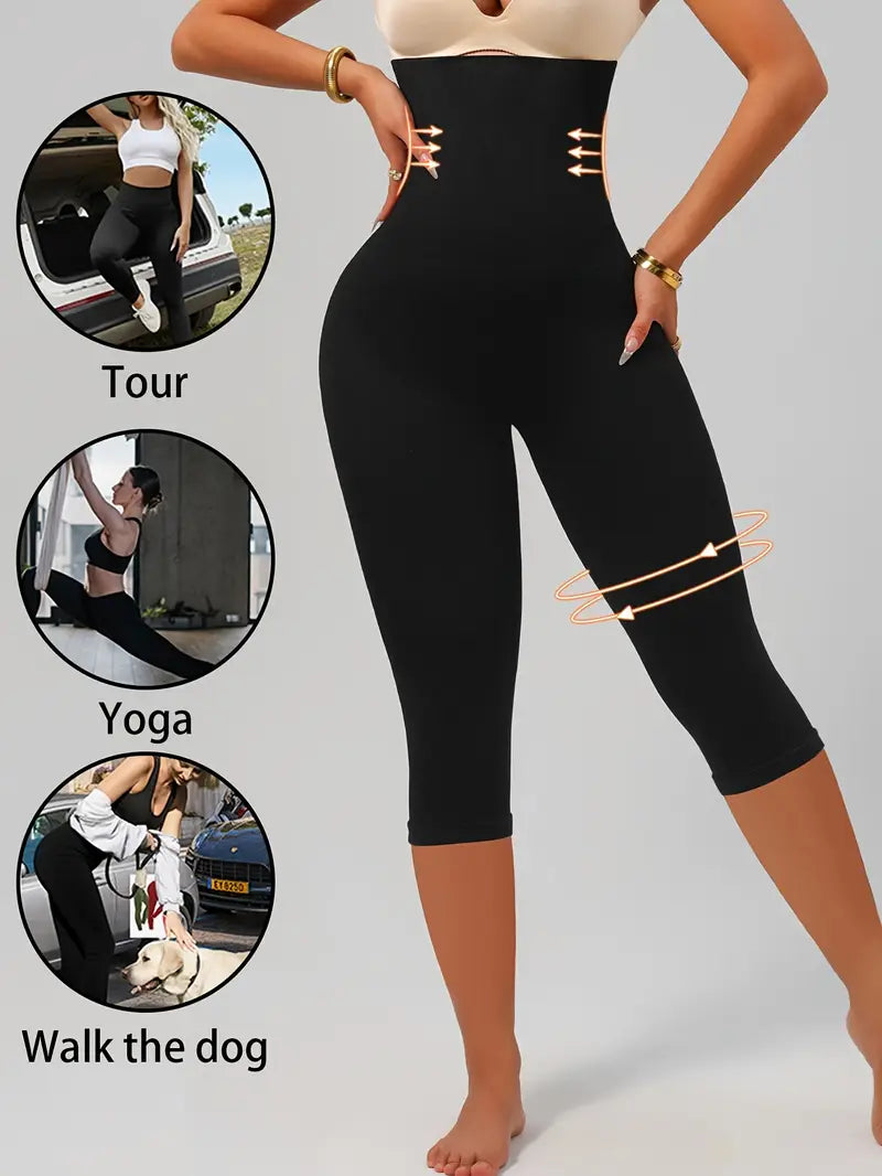 ليݣين نسائي عالي الخصر بتأثير نحت ورفع – مثالي للرياضة أو الحياة اليومية