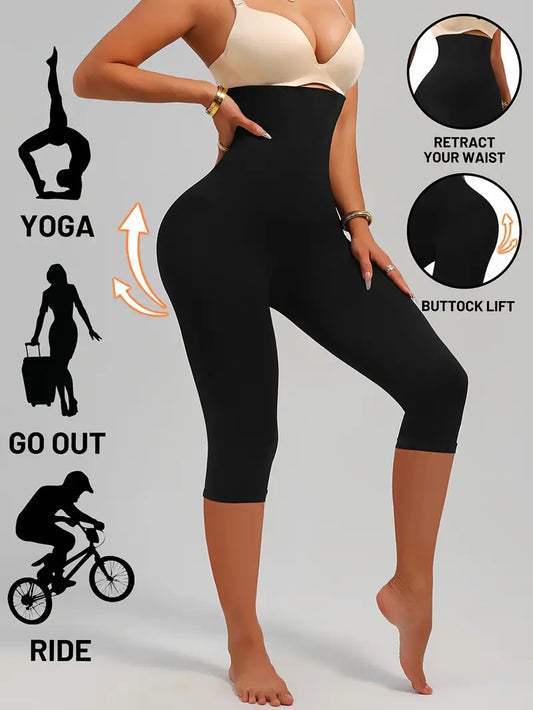 ليݣين نسائي عالي الخصر بتأثير نحت ورفع – مثالي للرياضة أو الحياة اليومية