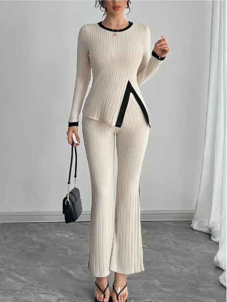 اونصومبل نسائي طويل الأكمام، بدلة من قطعتين