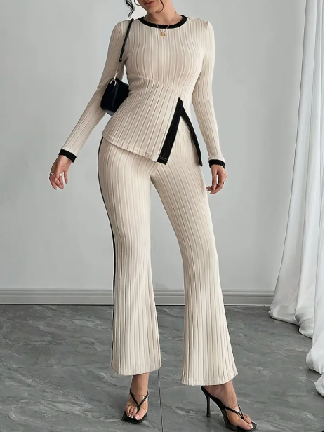 اونصومبل نسائي طويل الأكمام، بدلة من قطعتين