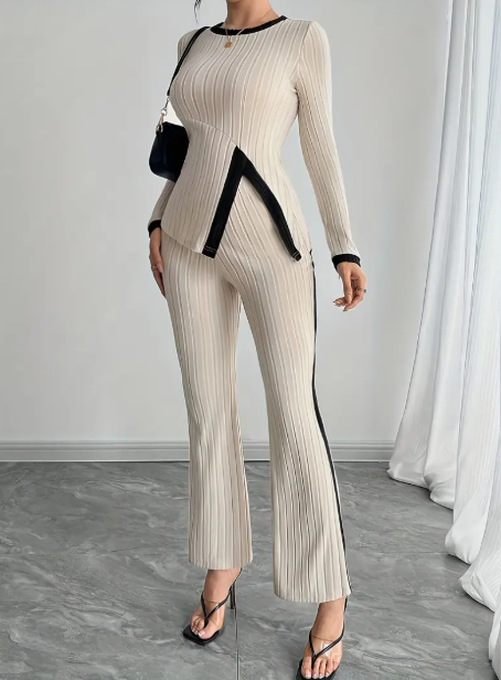 اونصومبل نسائي طويل الأكمام، بدلة من قطعتين